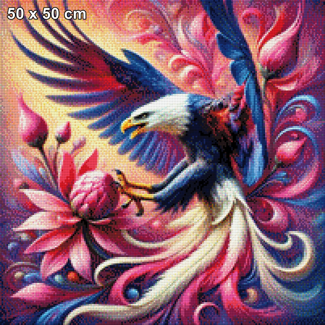 Regenbogenschwinge, colorful Adler - Diamond Painting