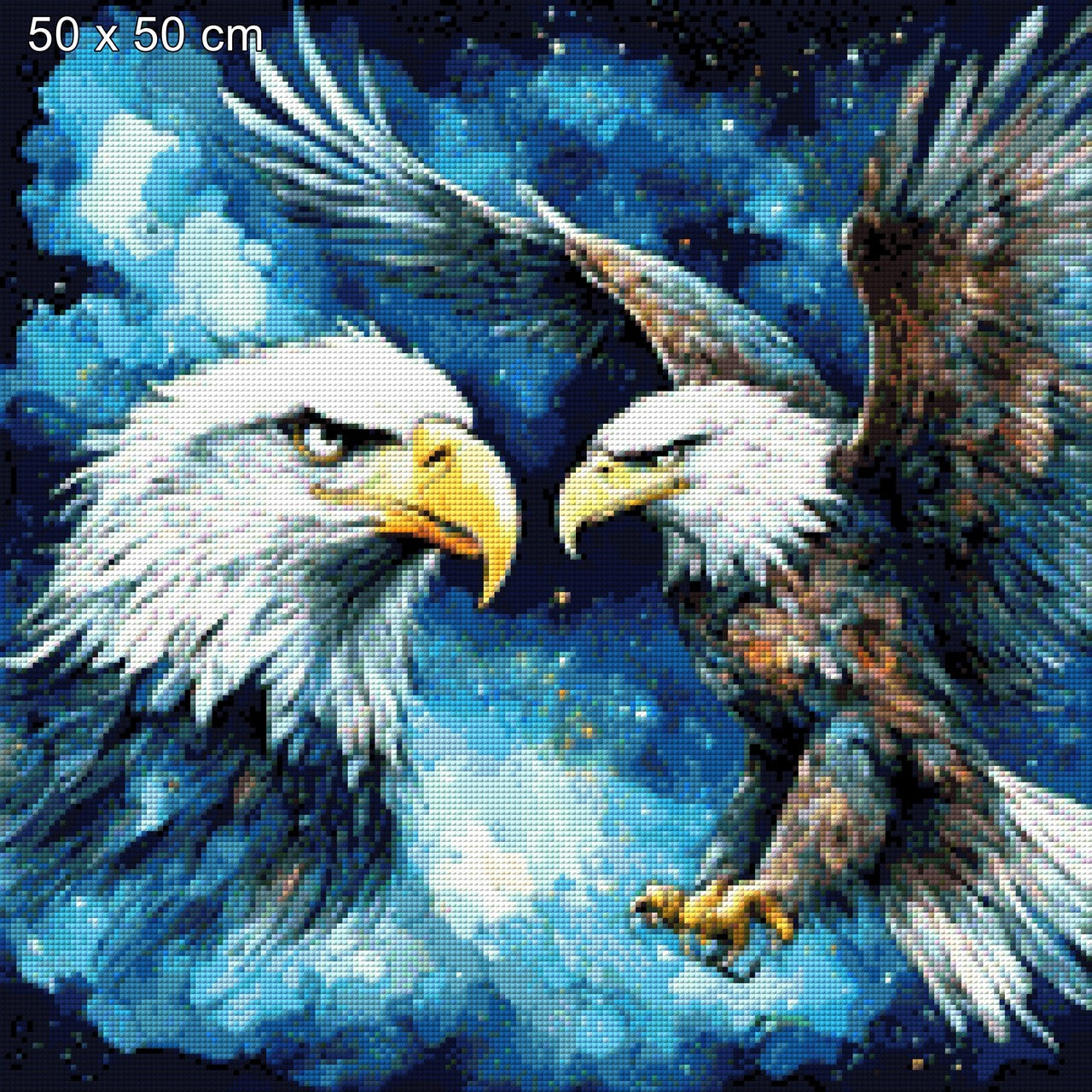 Himmelsduo, Zwei Adler im Flug - Diamond Painting