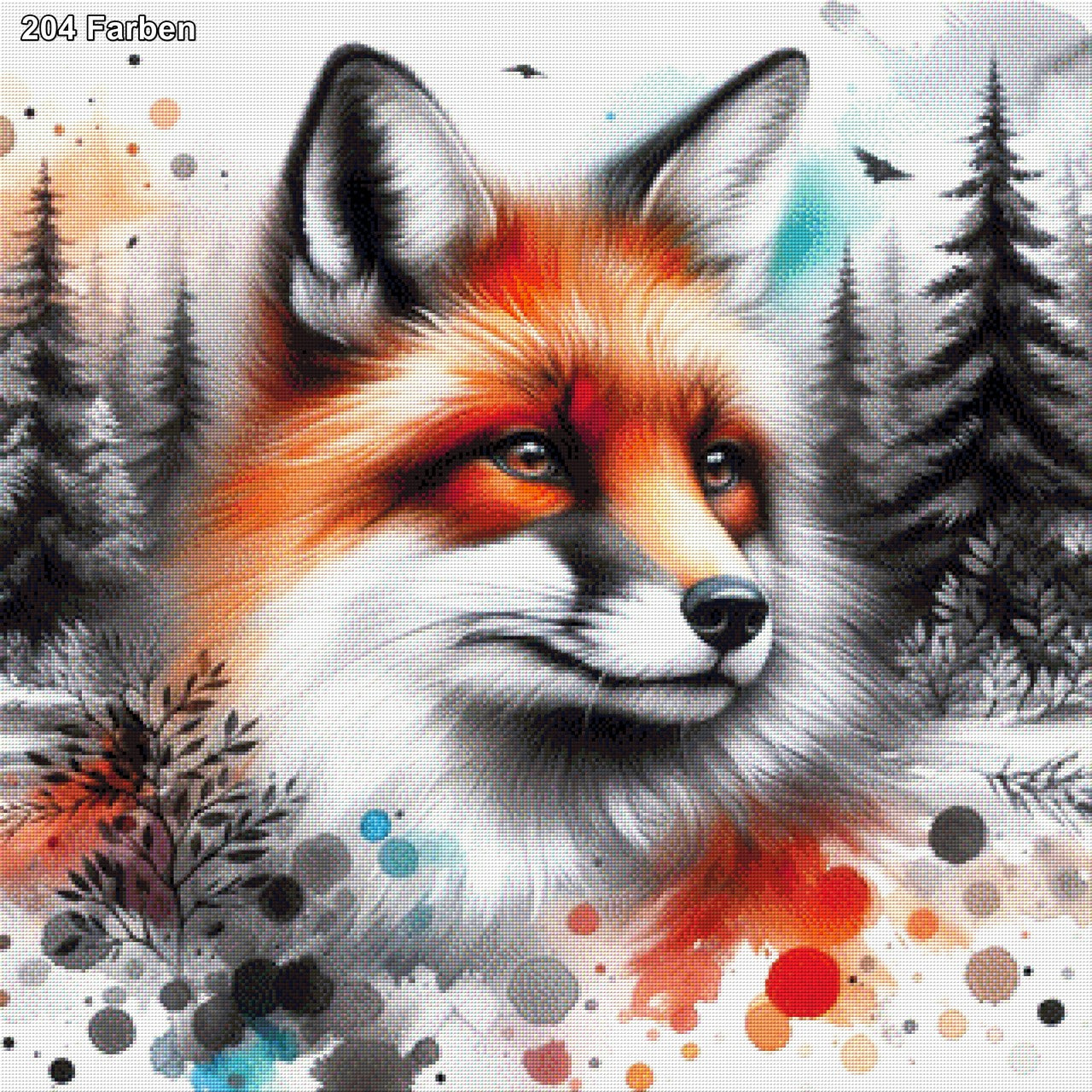 Waldschleicher, Fuchs im Wald - Diamond Painting
