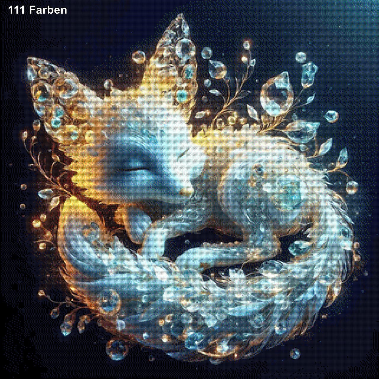 Funkelgeist der Kristallfuchs - Diamond Painting