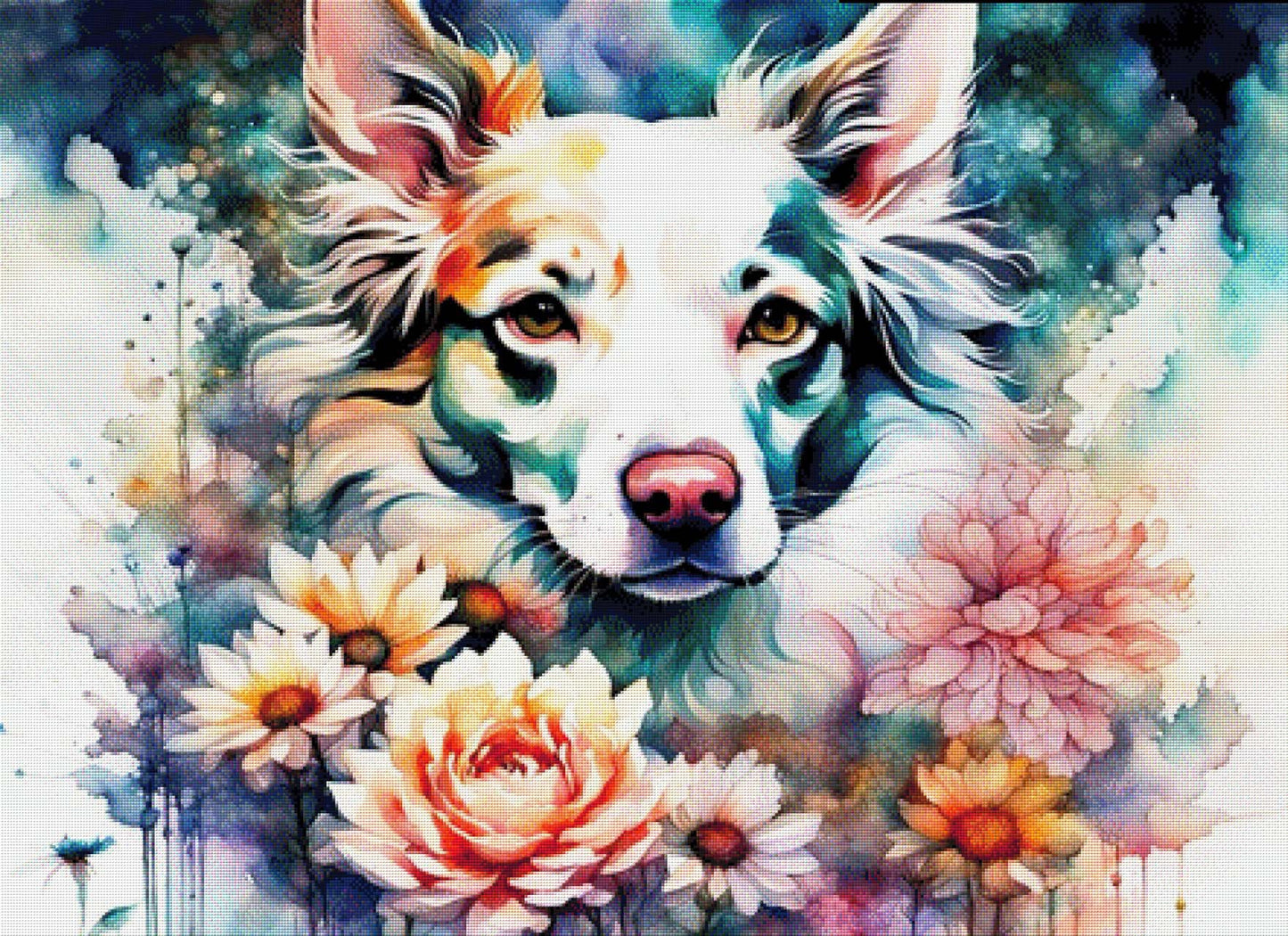 Daisy die feine Hundedame - Diamond Painting