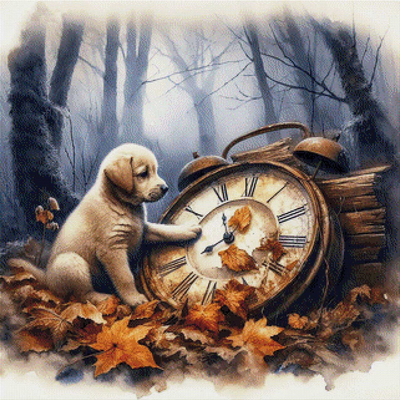 Snoopy, Hund entdeckt die Zeit - Diamond Painting
