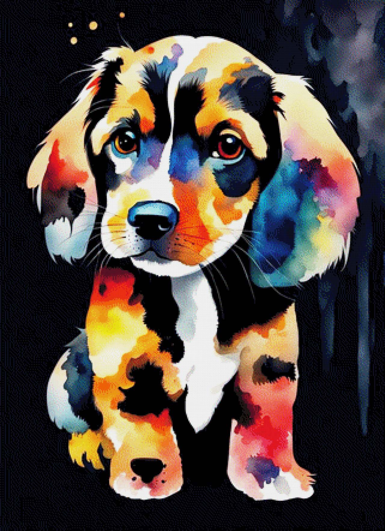 Hundewelpe Susi - Diamond Painting