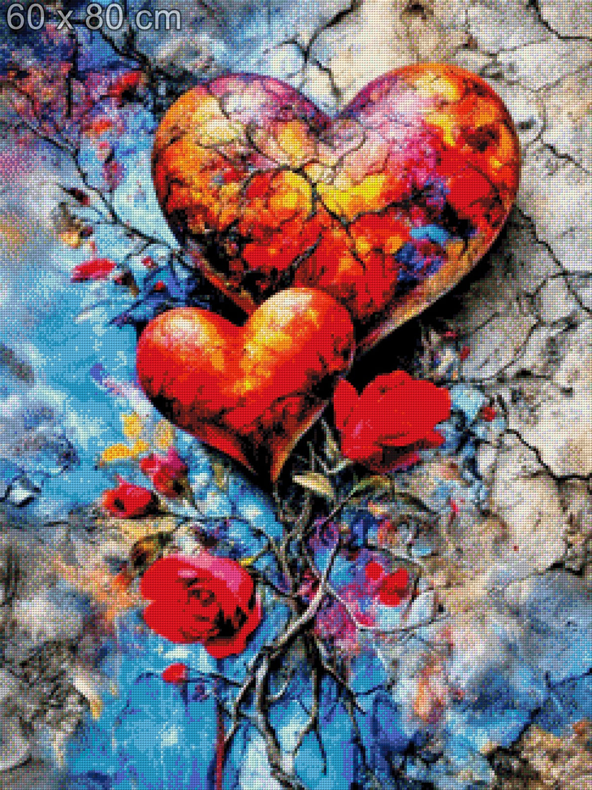 Diamond Painting Herzen Rosen