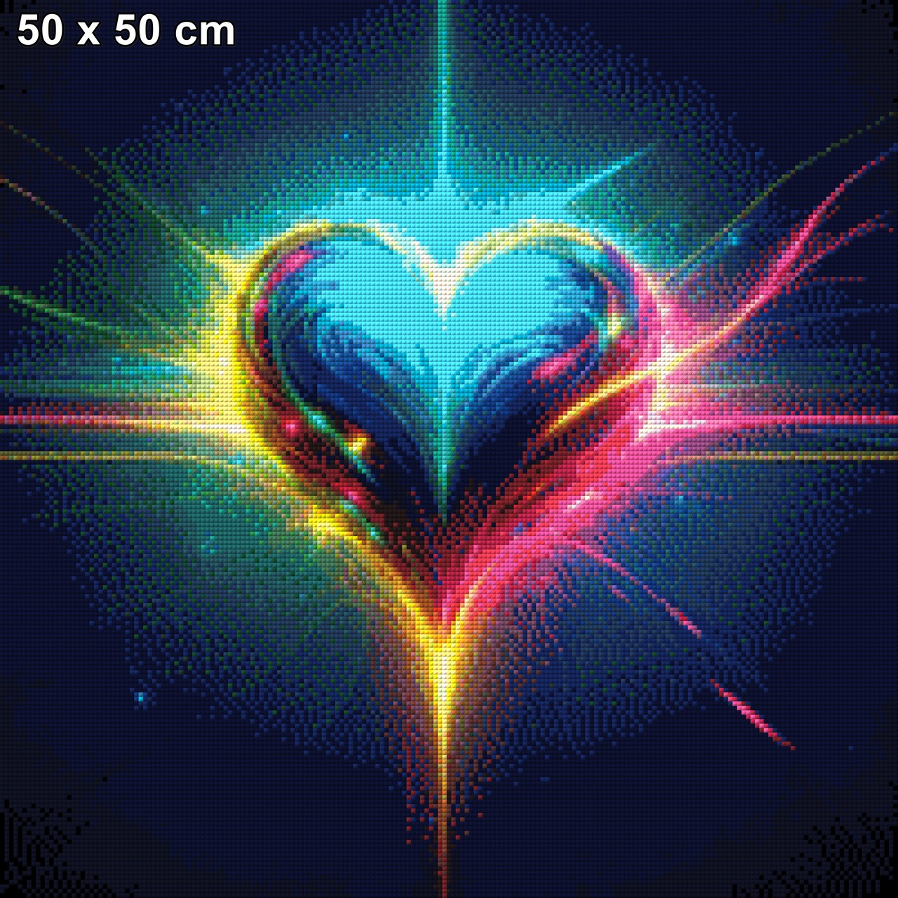 Herzglühen, Herz modern - Diamond Painting
