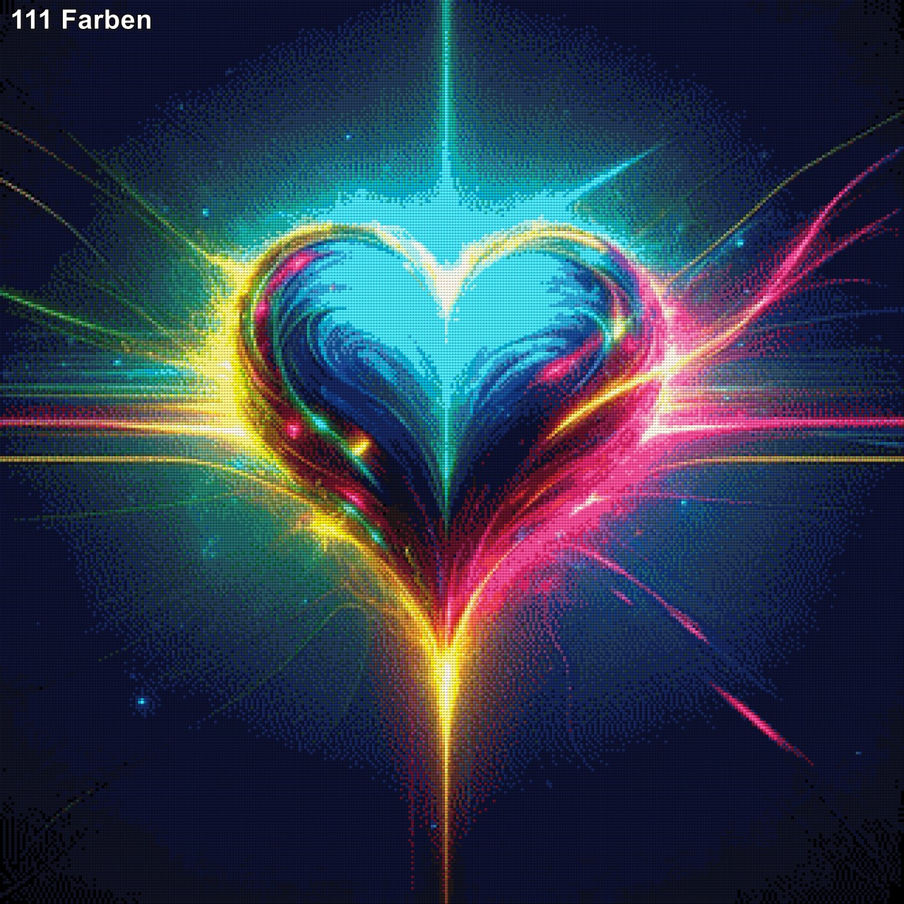 Herzglühen, Herz modern - Diamond Painting