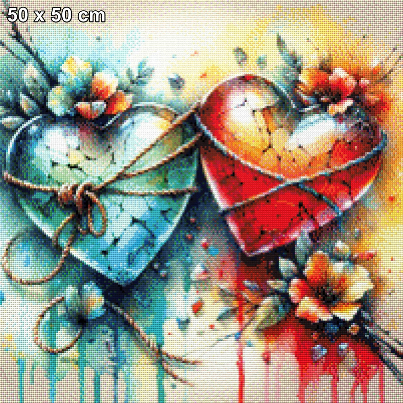 Gebrochene Herzen - Diamond Painting