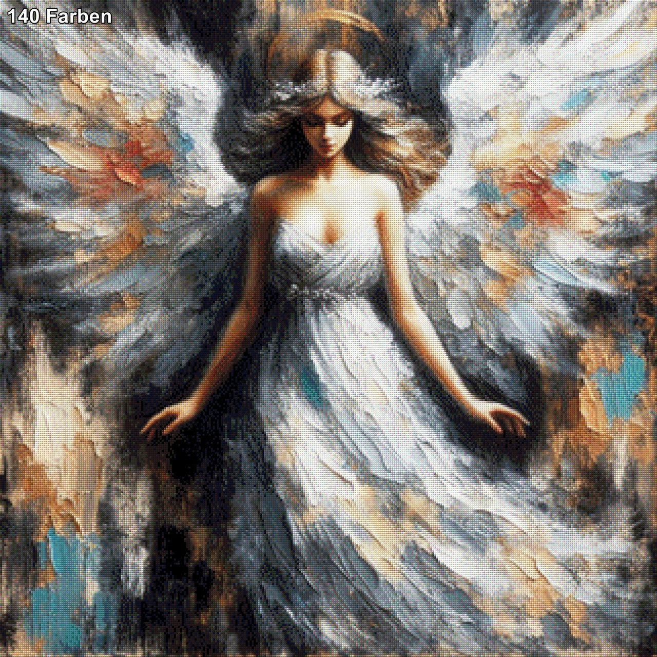 Engelsglanz, Engel als Ölgemälde - Diamond Painting