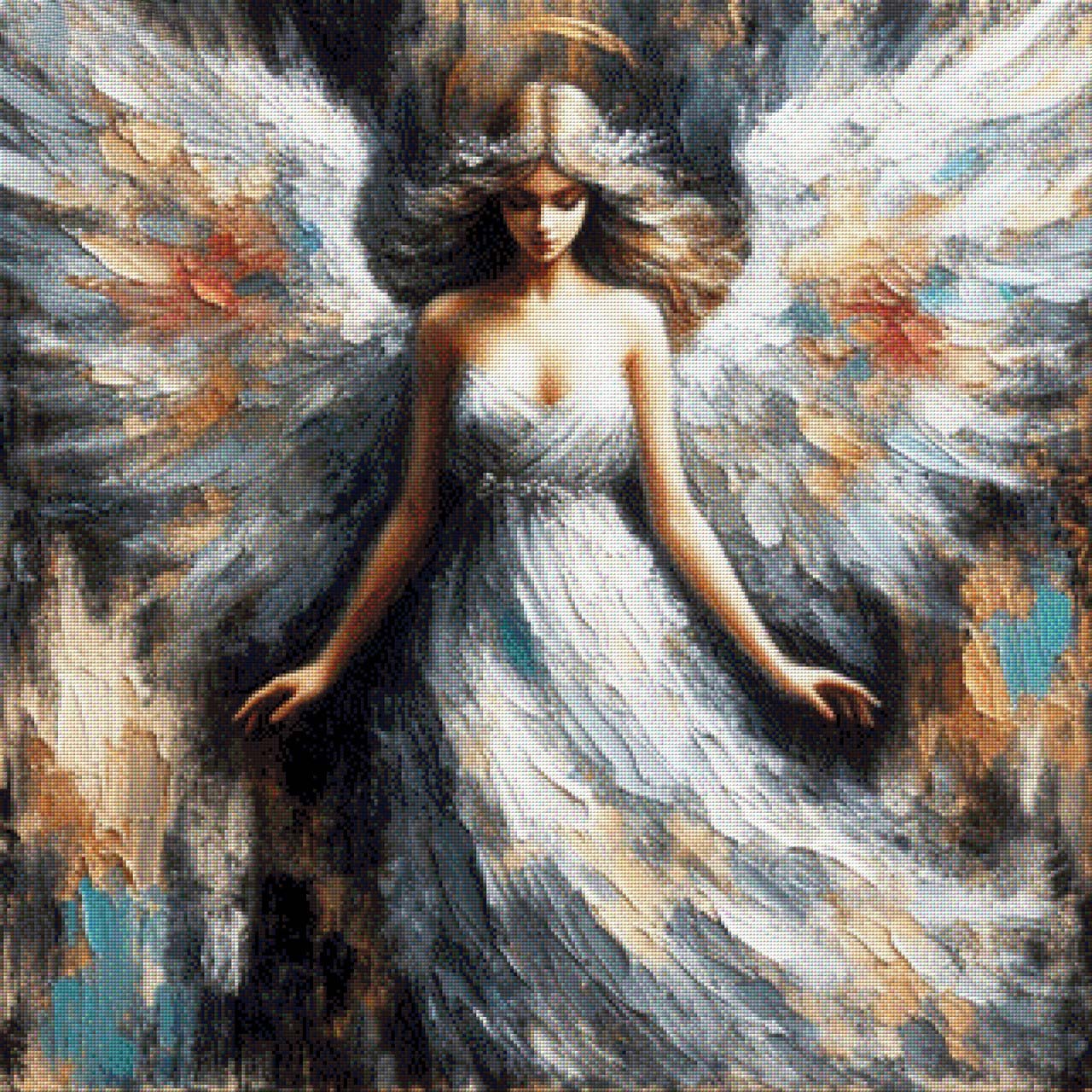 Engelsglanz, Engel als Ölgemälde - Diamond Painting