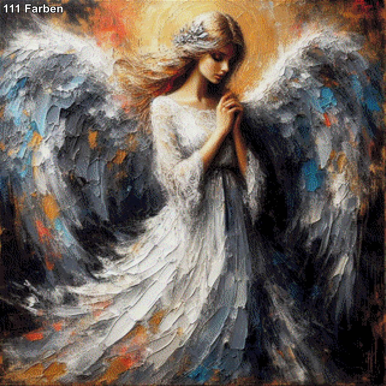 Herzensgebet, betender Engel - Diamond Painting