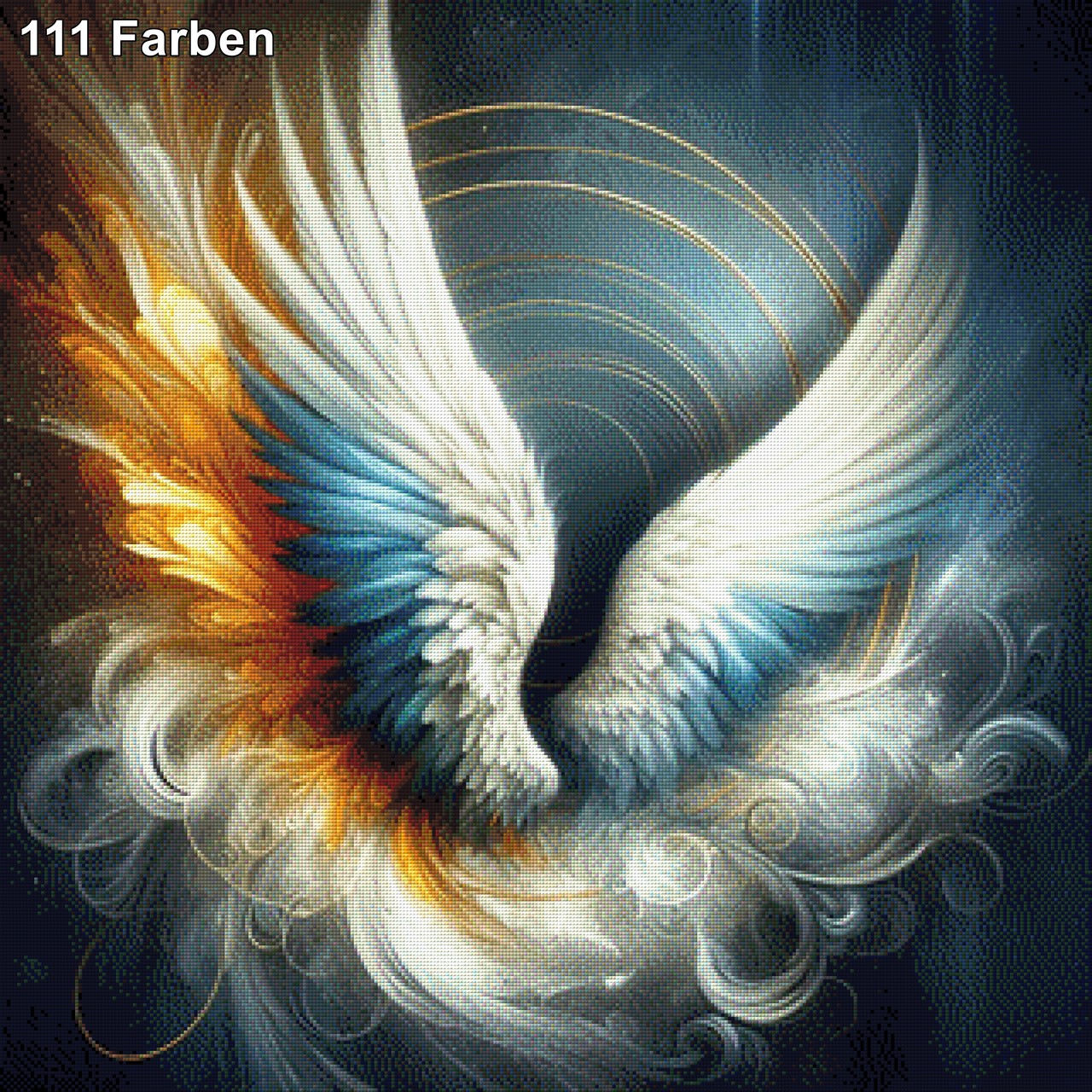 Engelsflügel türkis - Diamond Painting