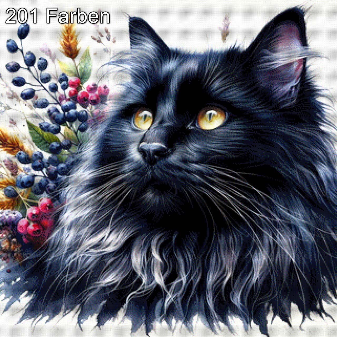 Schwarze Katze - Diamond Painting