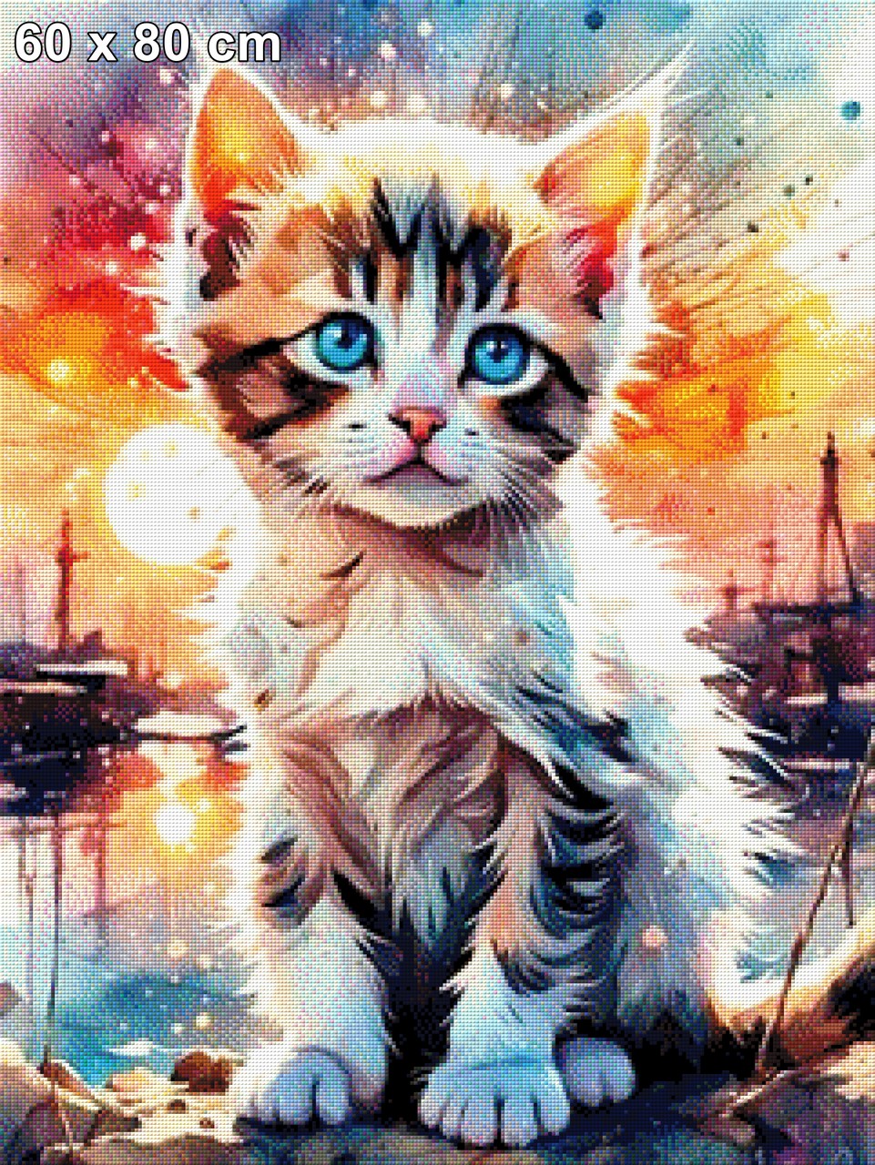 Katze am Hafen - Diamond Painting