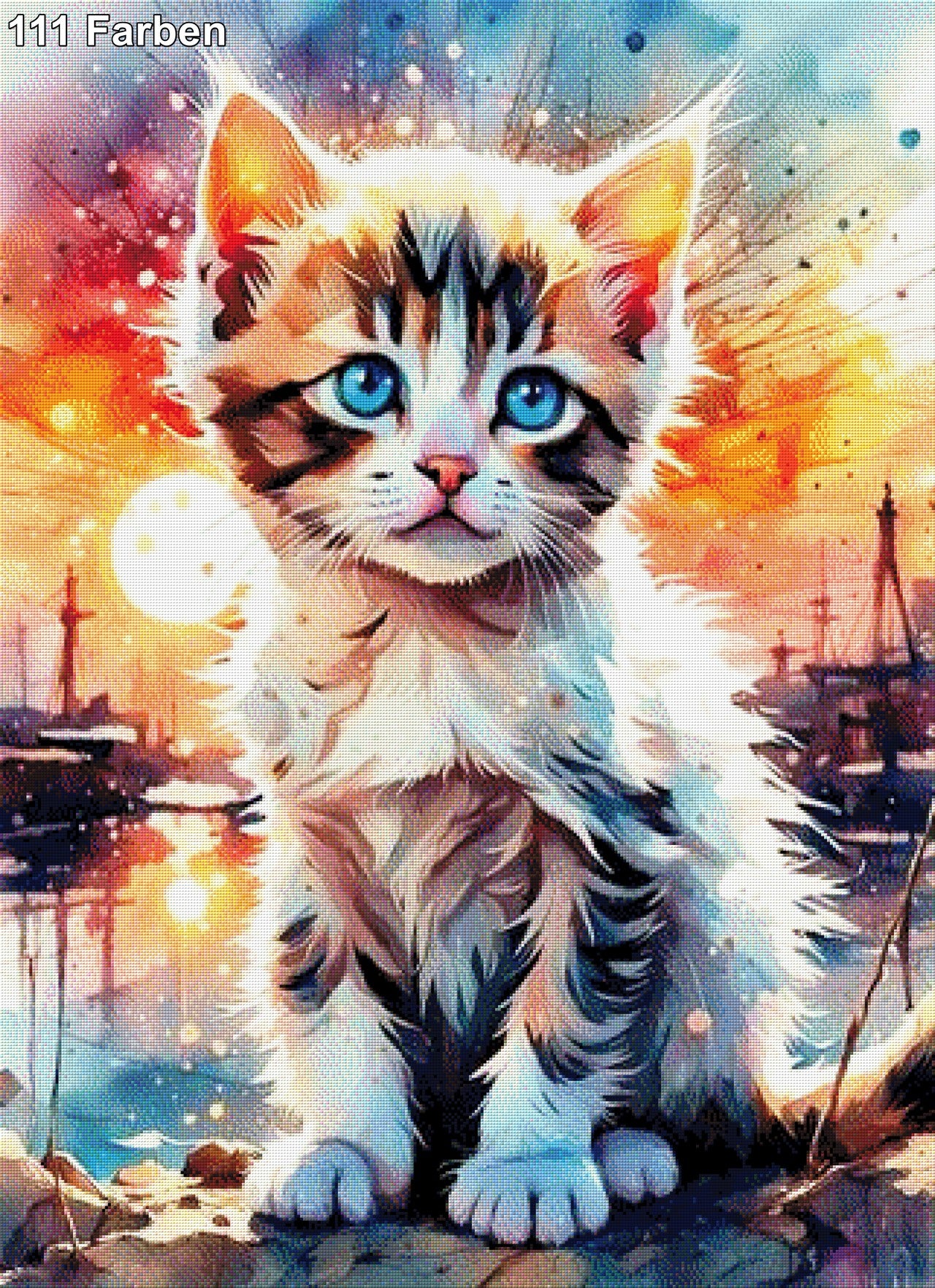 Katze am Hafen - Diamond Painting