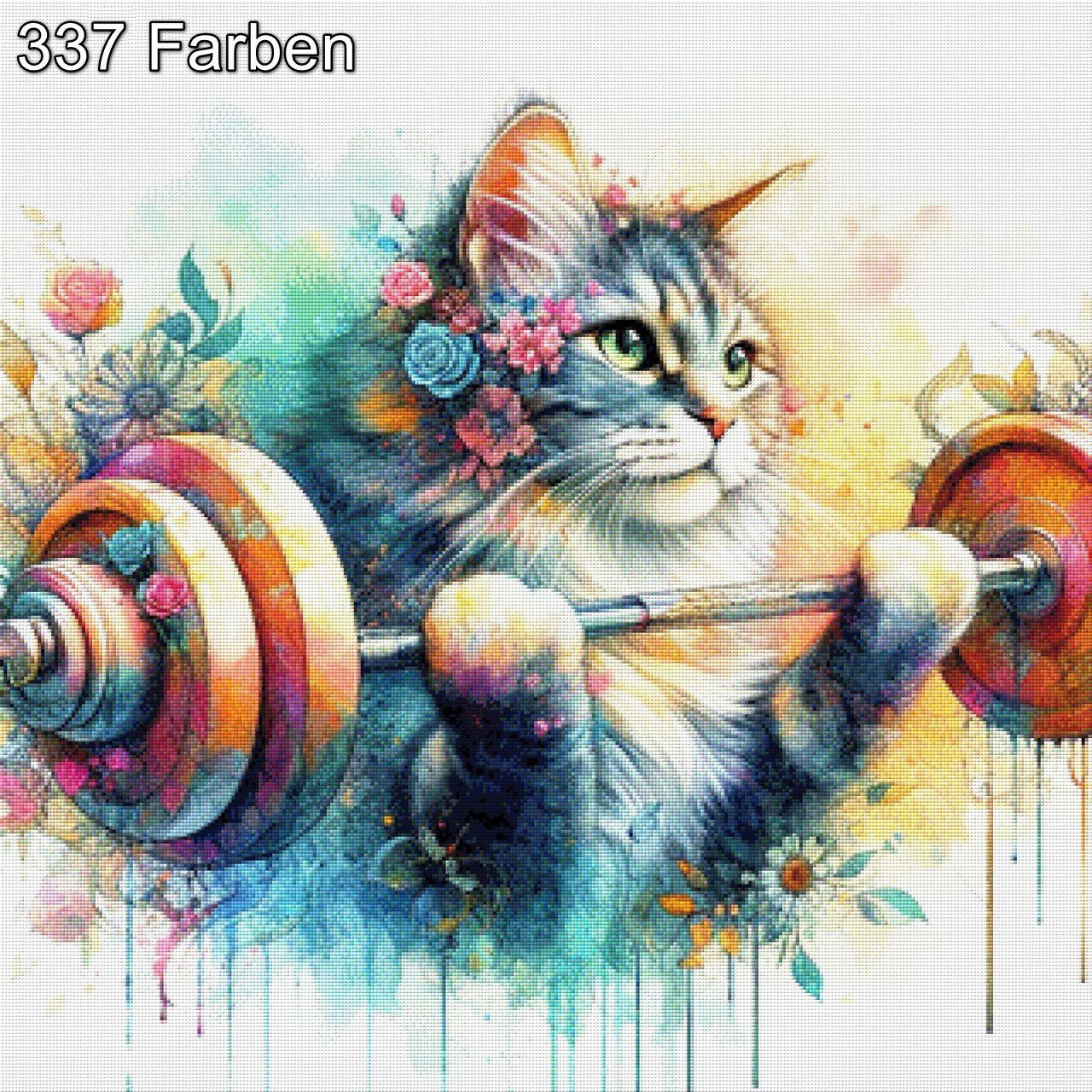 Starke Katze - Diamond Painting
