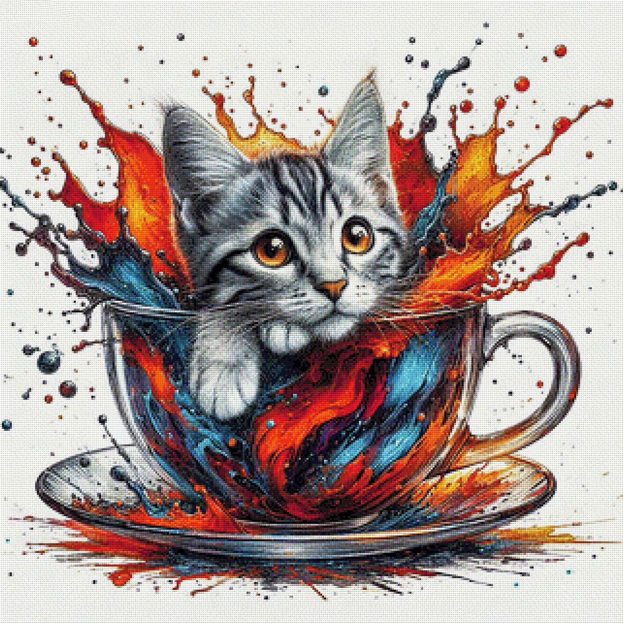 Teatime Orange - Diamond Painting