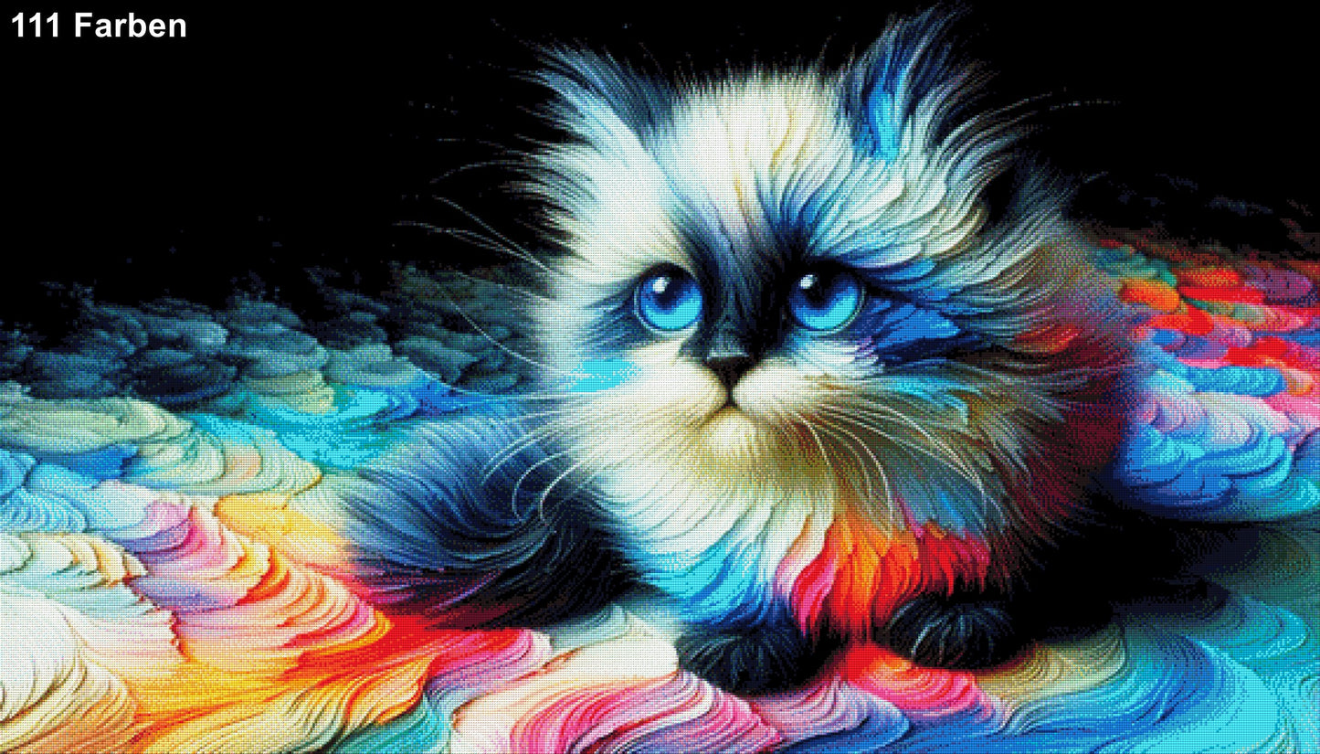 Bunter Stubentiger - Diamond Painting
