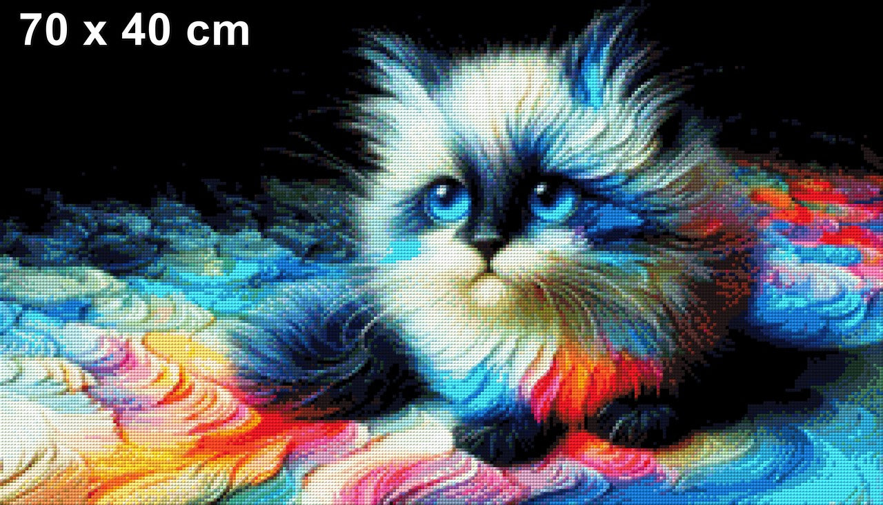 Bunter Stubentiger - Diamond Painting
