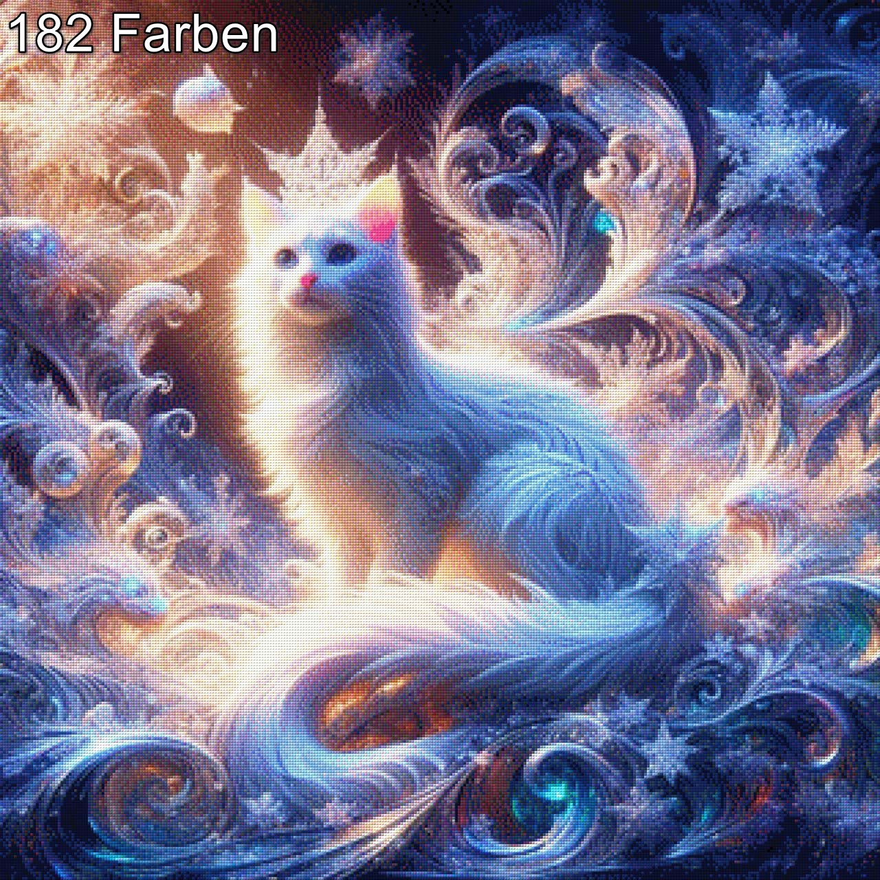 Weiße Katze - Diamond Painting