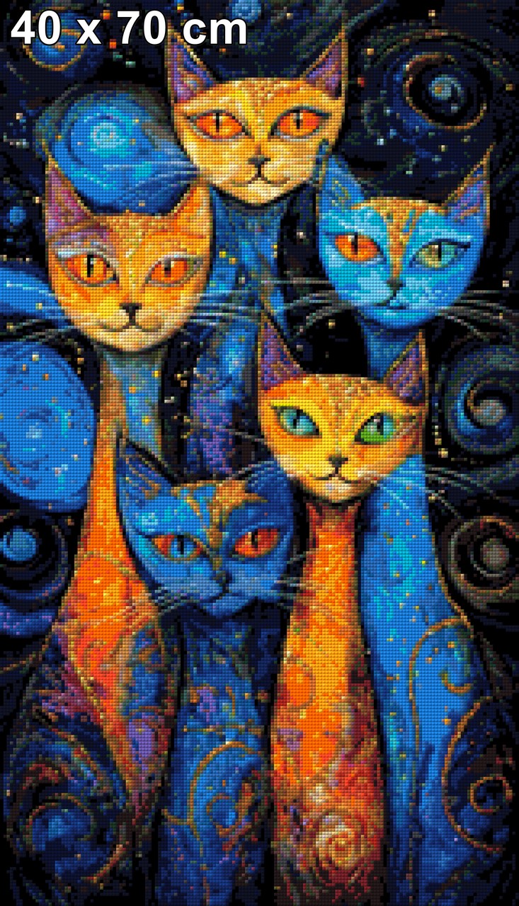 Katzen Abstrakt - Diamond Painting