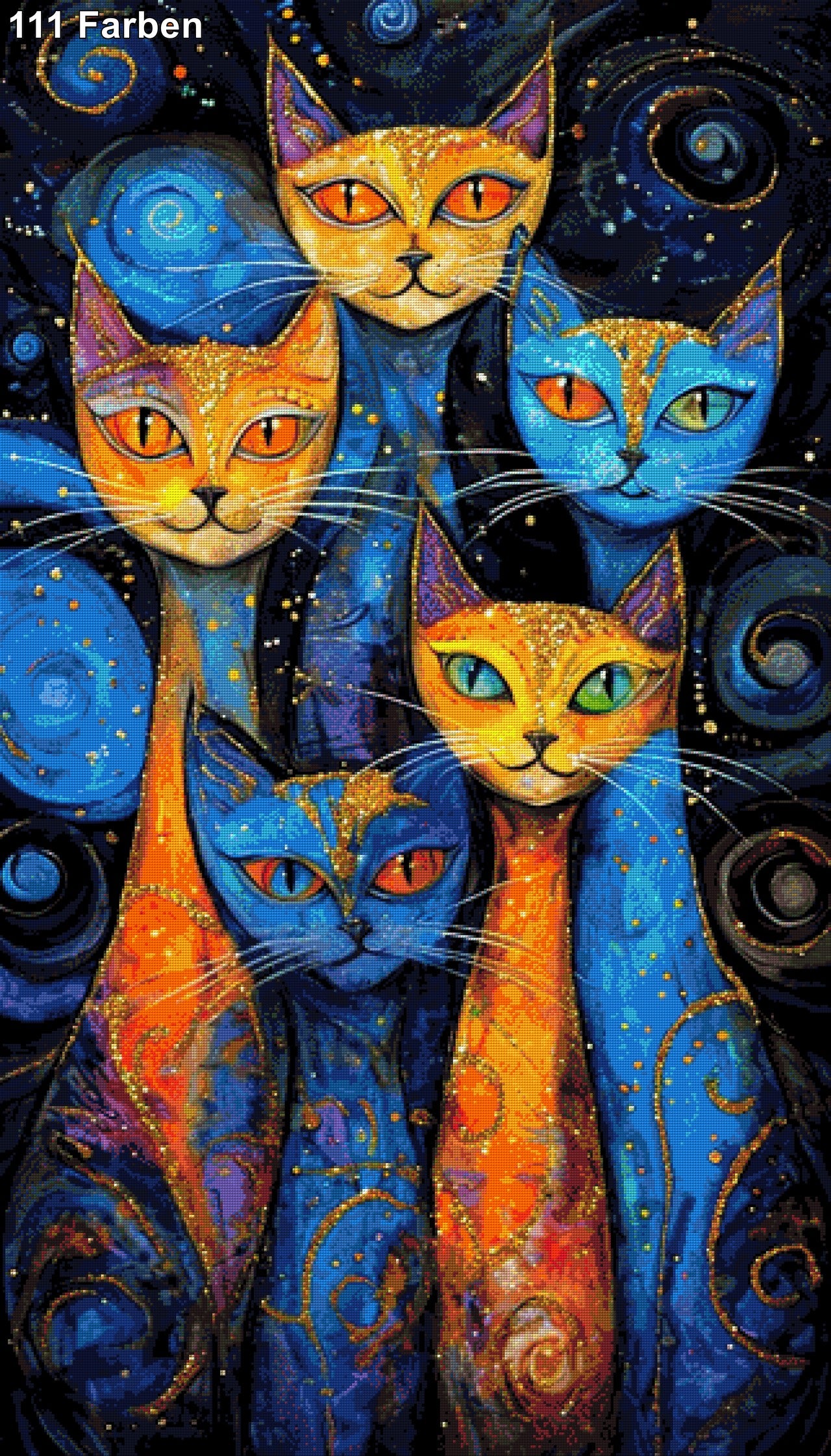 Katzen Abstrakt - Diamond Painting
