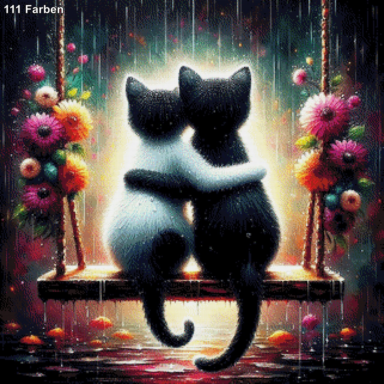 Cats in the Rain - Diamond Painting