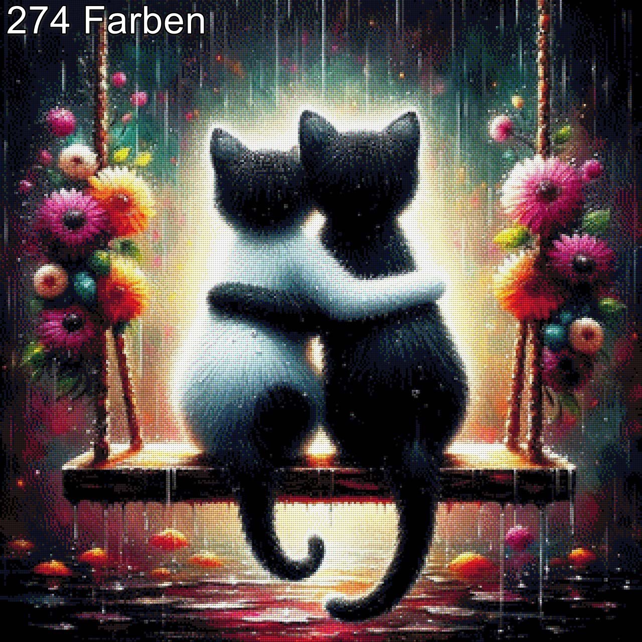Cats in the Rain - Diamond Painting