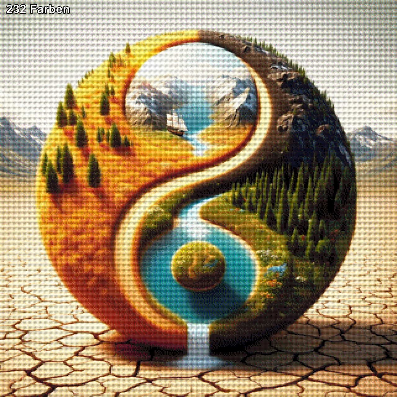 Ouroball, Kugel der Unendlichkeit - Diamond Painting