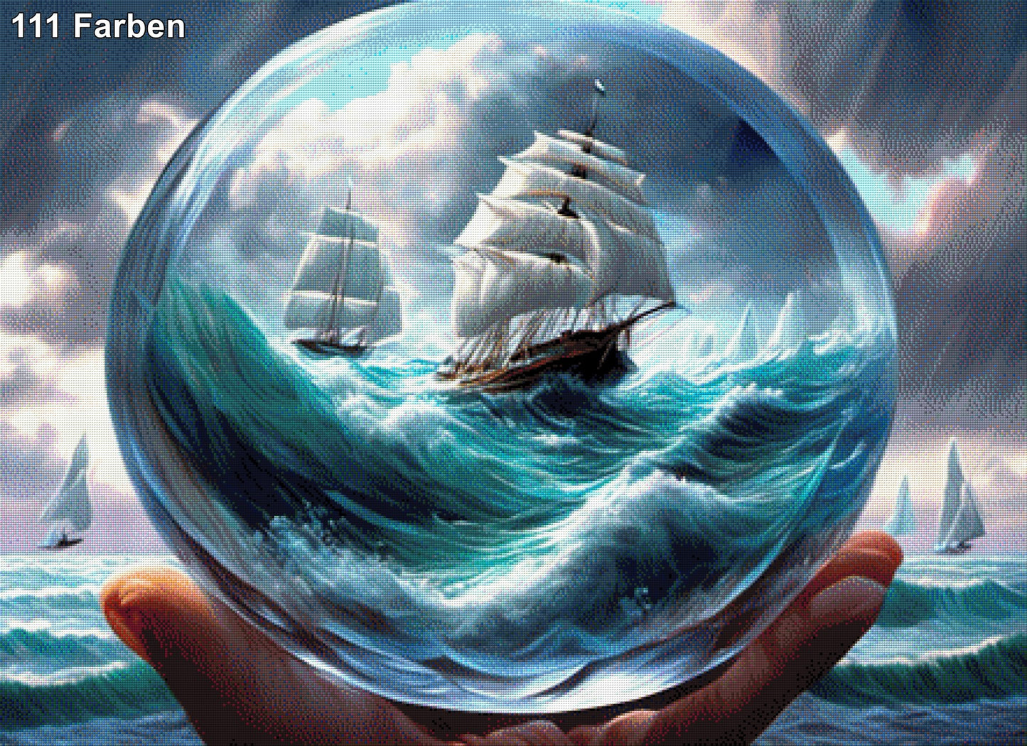 Ozean in der Kugel - Diamond Painting