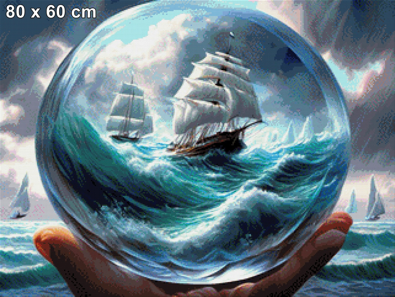 Ozean in der Kugel - Diamond Painting