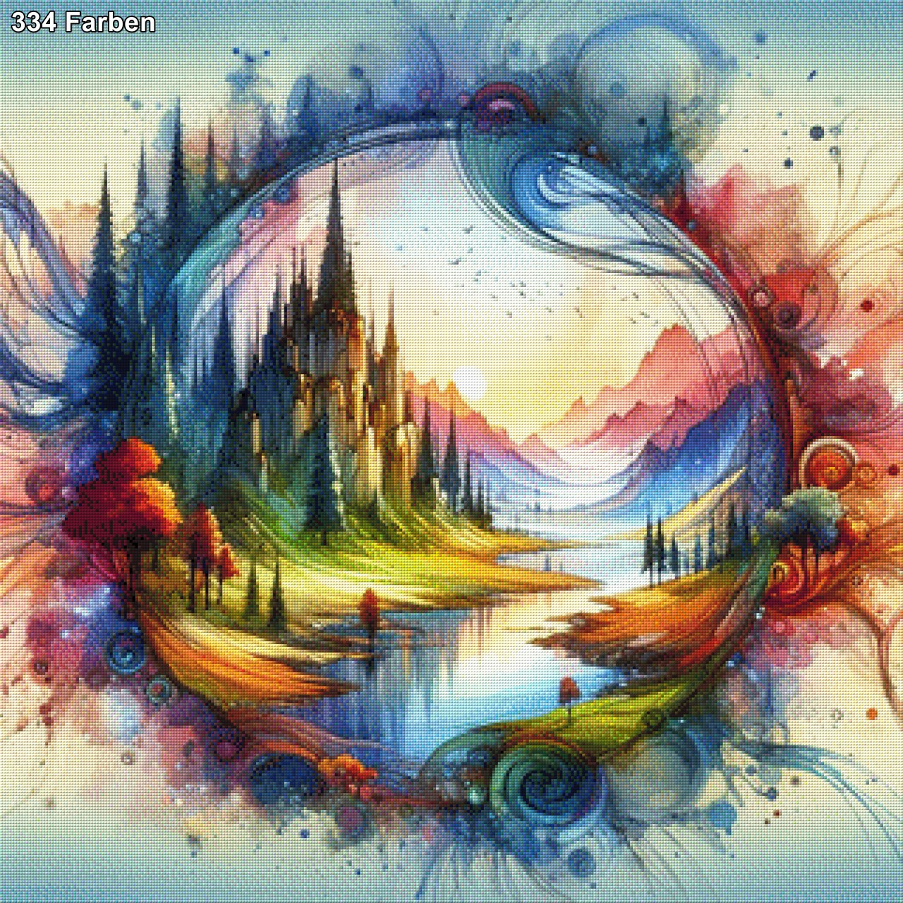 Bunte Welt - Diamond Painting