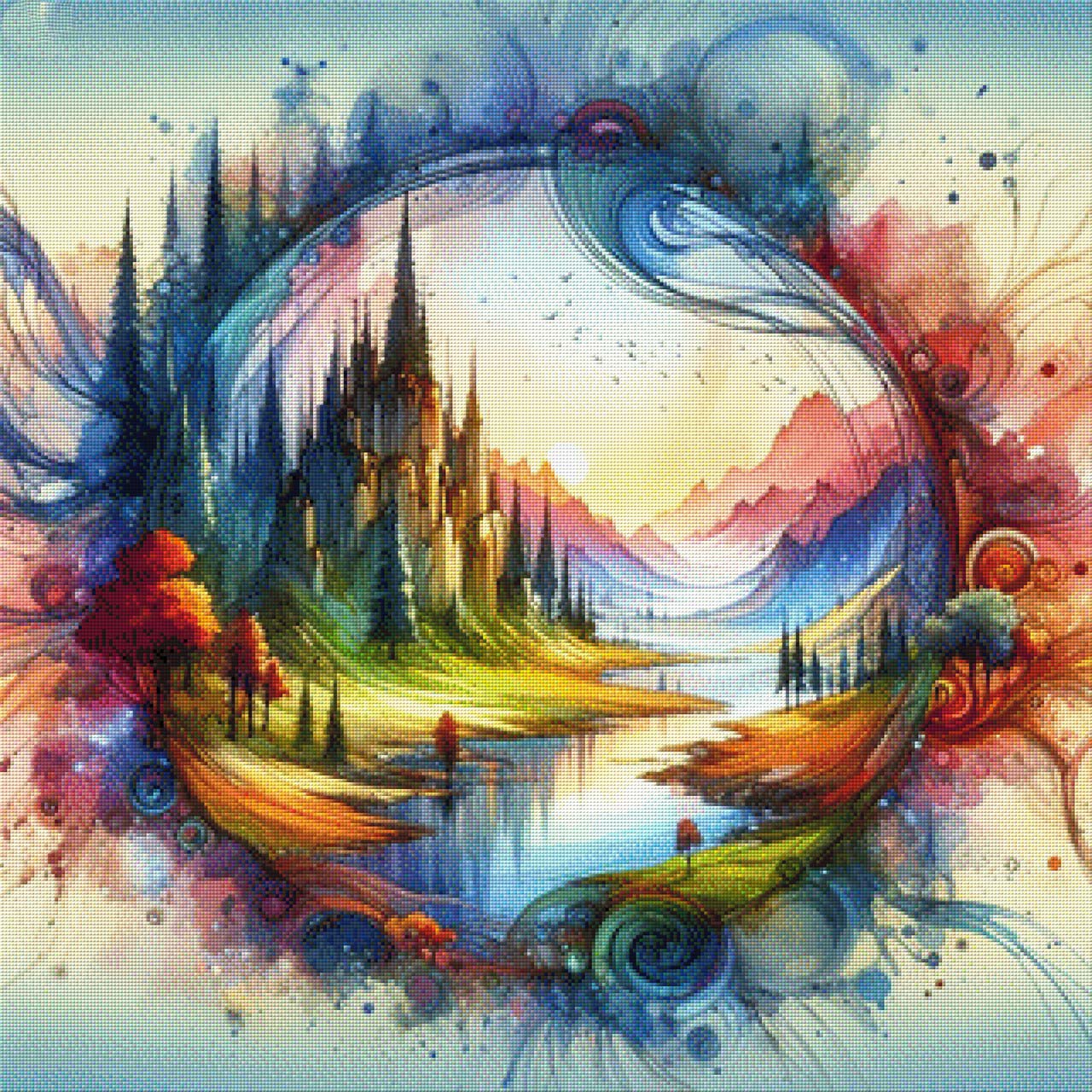 Bunte Welt - Diamond Painting