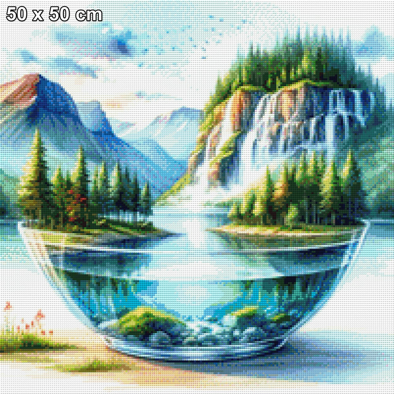 Bergwelt in einer Schüssel - Diamond Painting