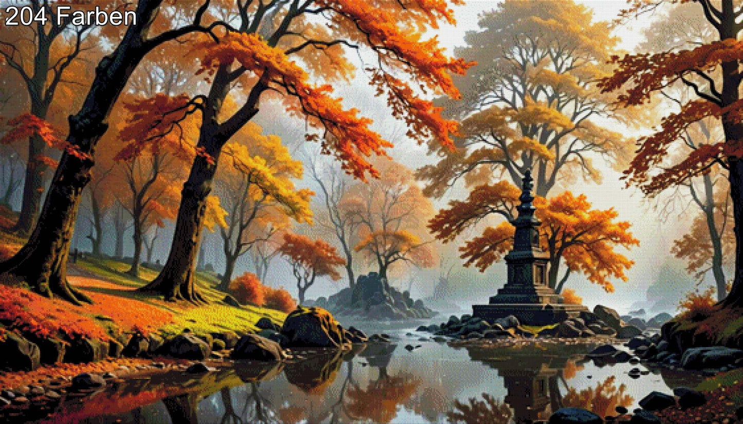 Herbstwald - Diamond Painting