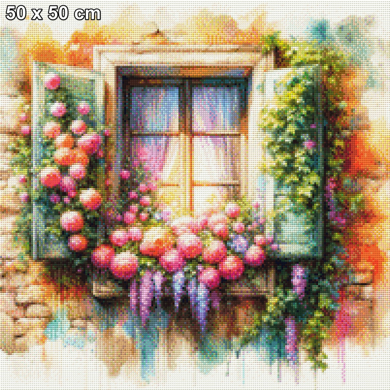 Blumenfenster - Diamond Painting