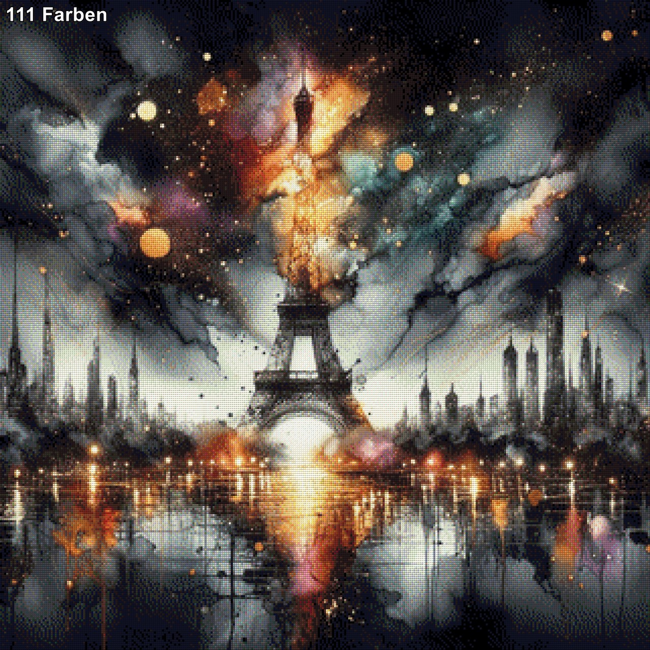 Eiffelturm bei Nacht - Diamond Painting