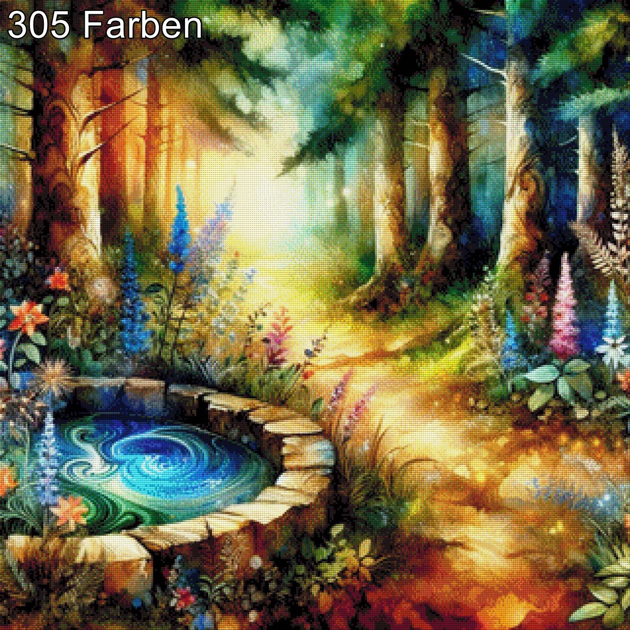 Der Wunschbrunnen - Diamond Painting