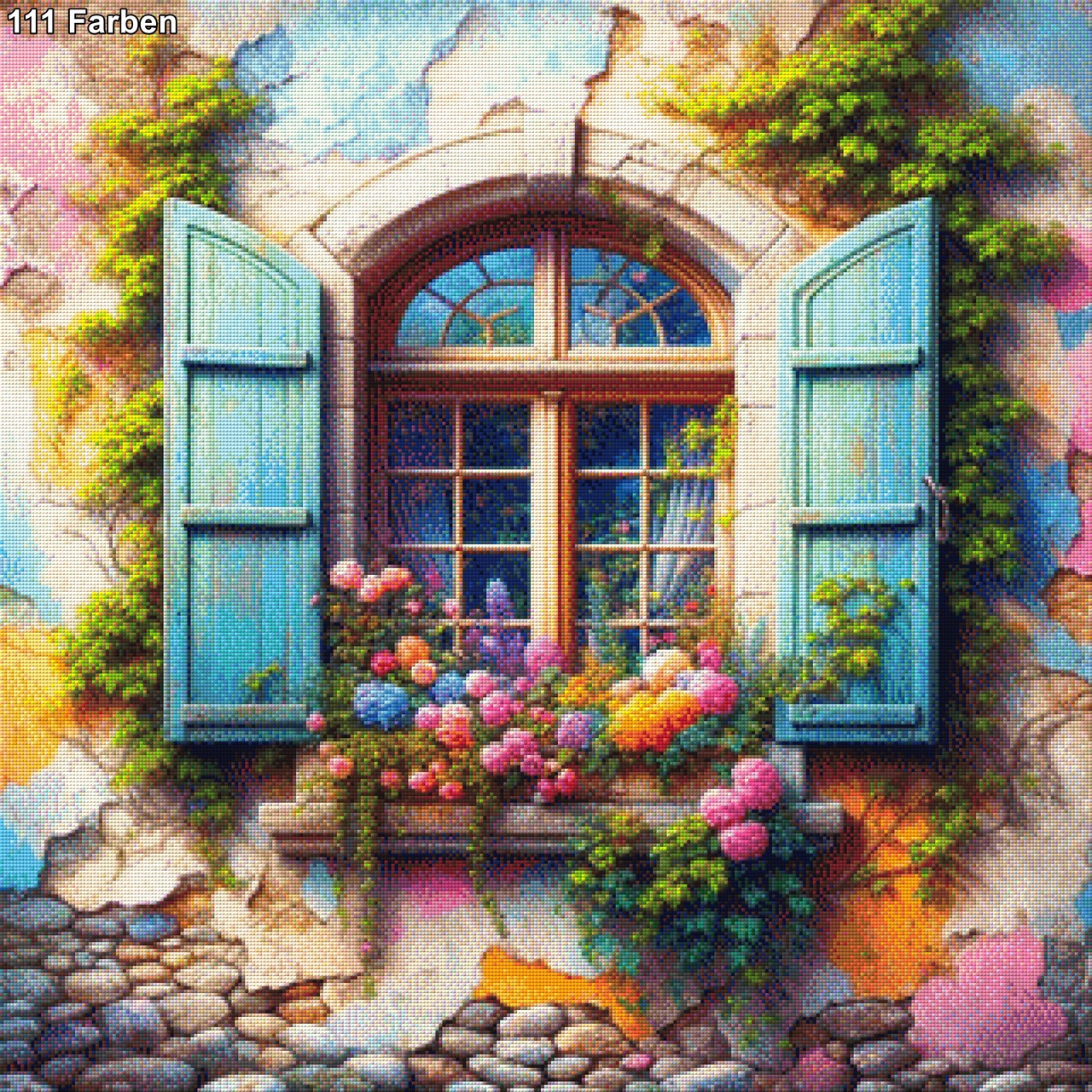 Flower Window - Diamond Painting