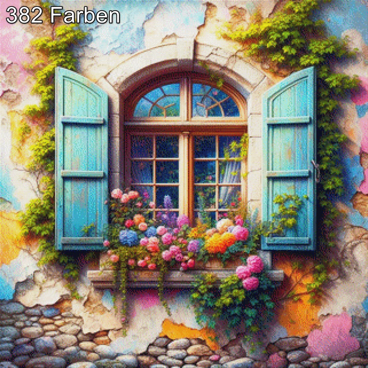 Flower Window - Diamond Painting