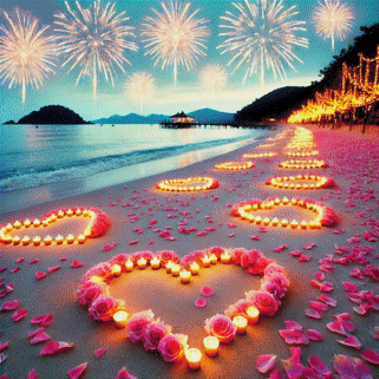 Beach of Love - Diamond Painting
