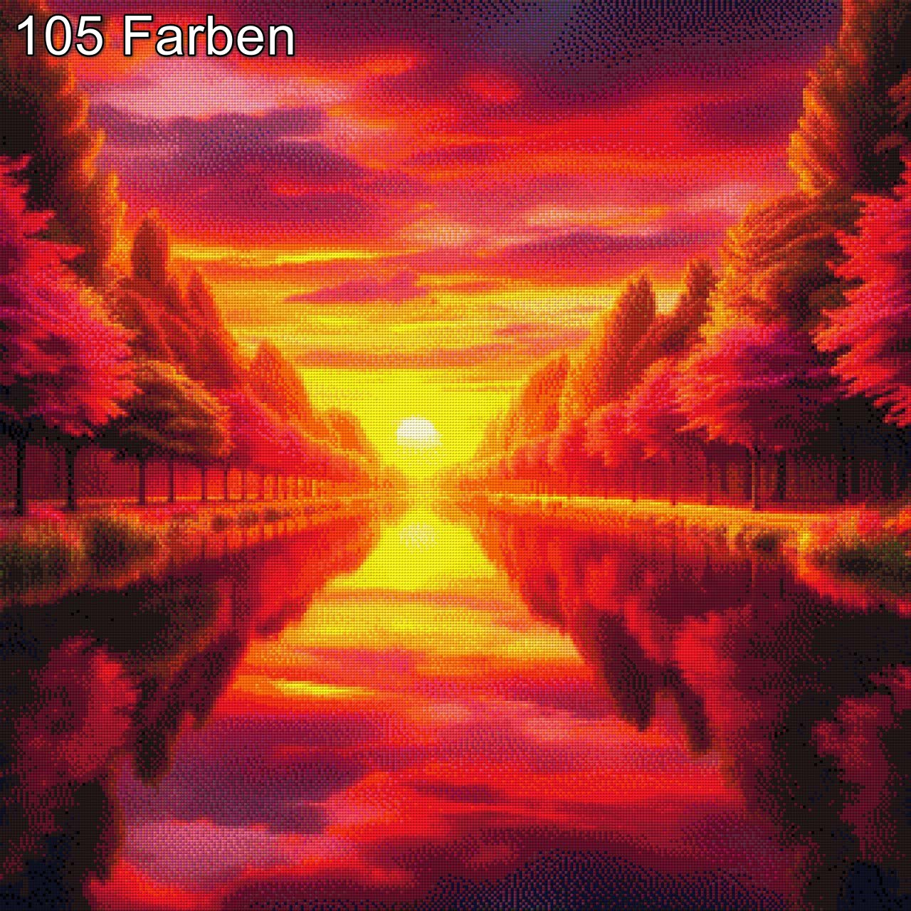 Abendrot in Vollendung - Diamond Painting