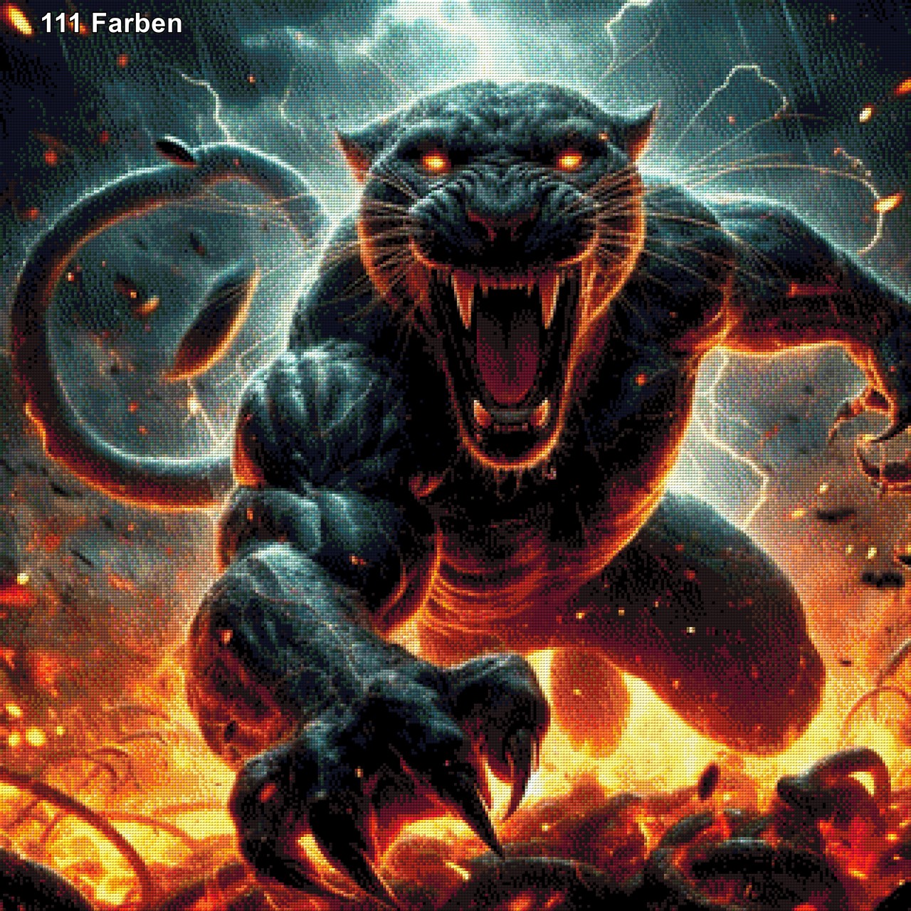 Panther der Hölle - Diamond Painting