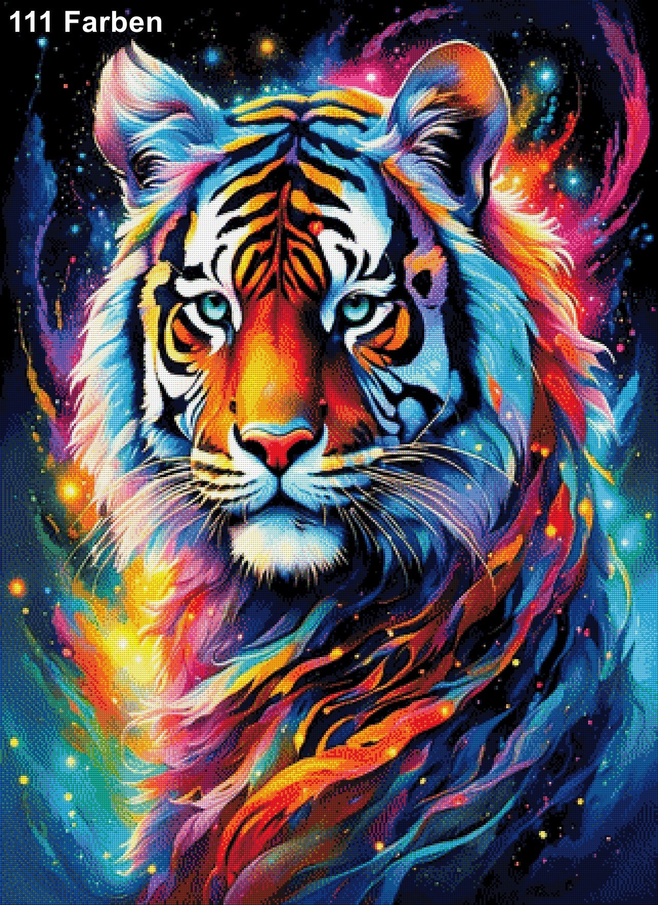 Wildfarben, Tiger bunt - Diamond Painting
