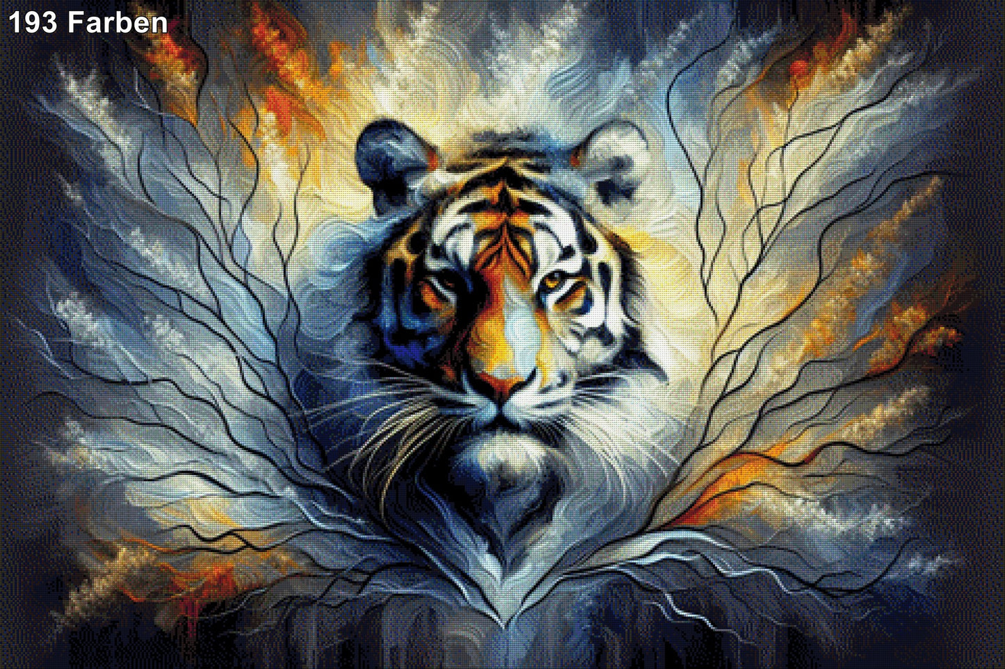 Schilfstreifer, Tiger im Schilf - Diamond Painting
