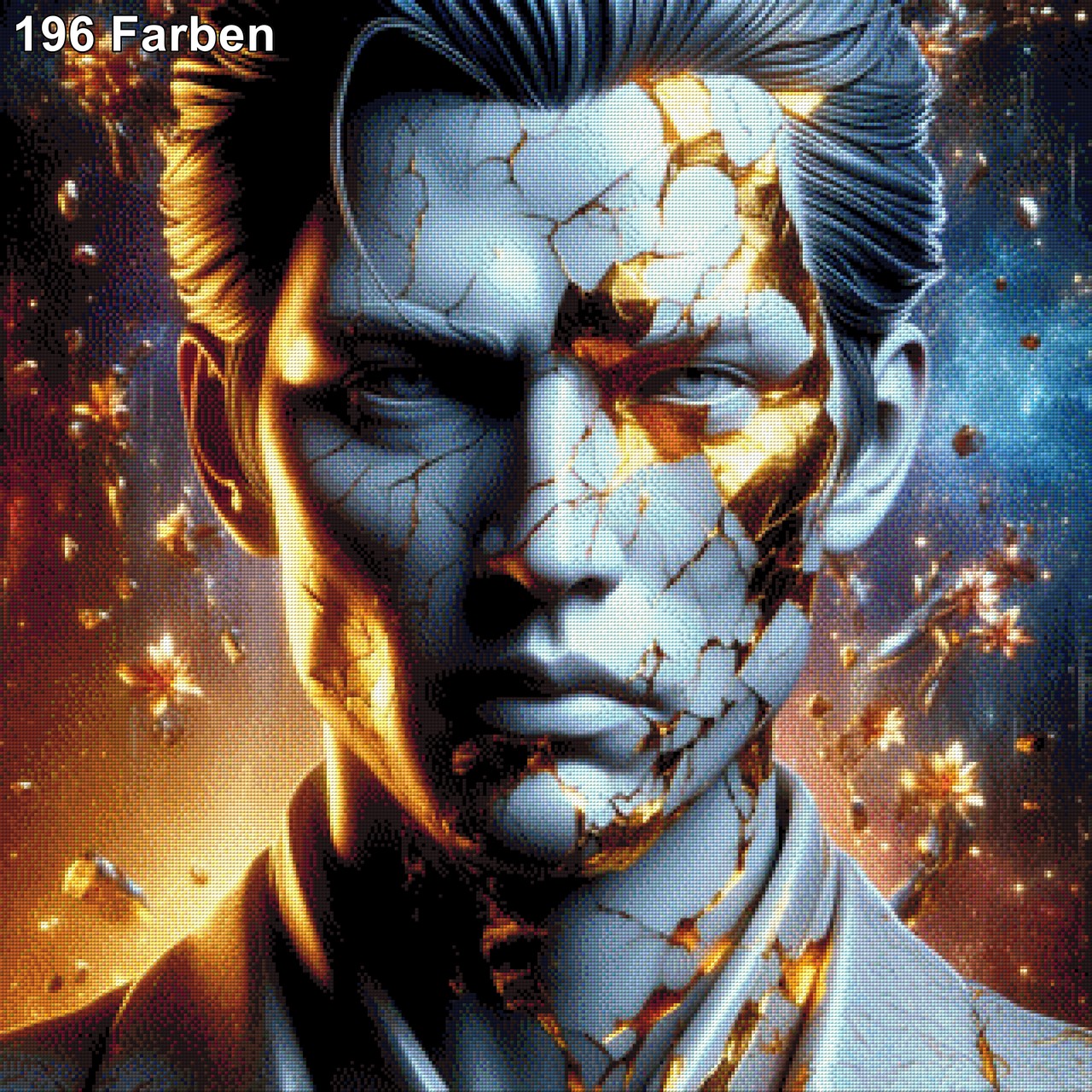 Mann in Gold - Diamond Painting
