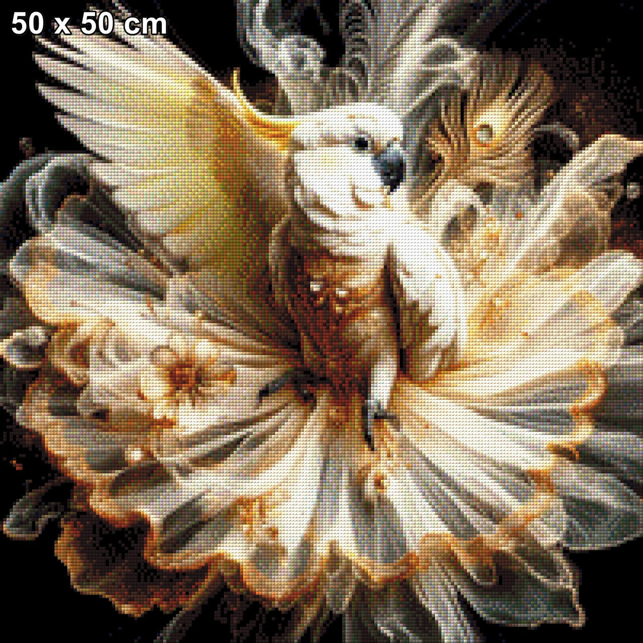Papagei in weißem TüTü - Diamond Painting