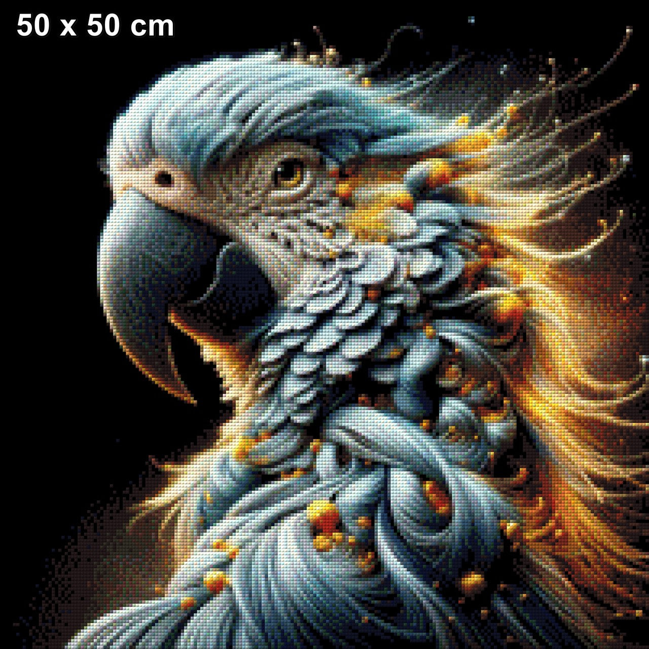 Hellblauer Papagei - Diamond Painting