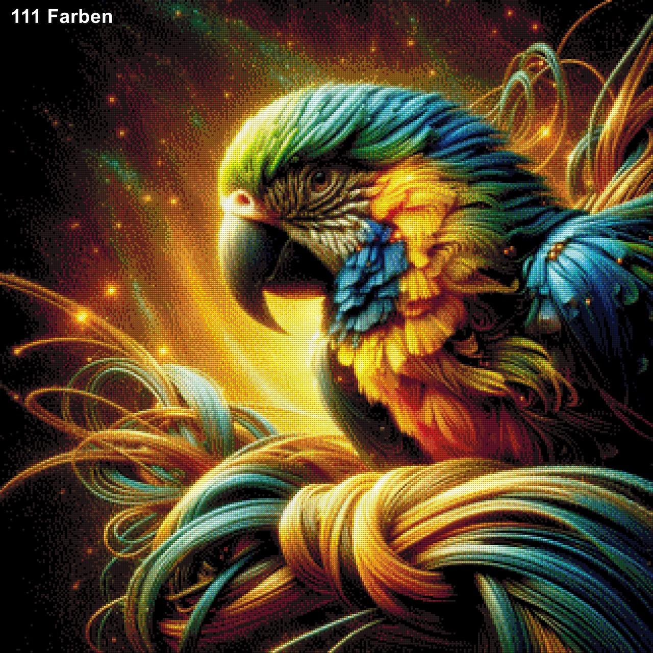 Papagei im Nest - Diamond Painting