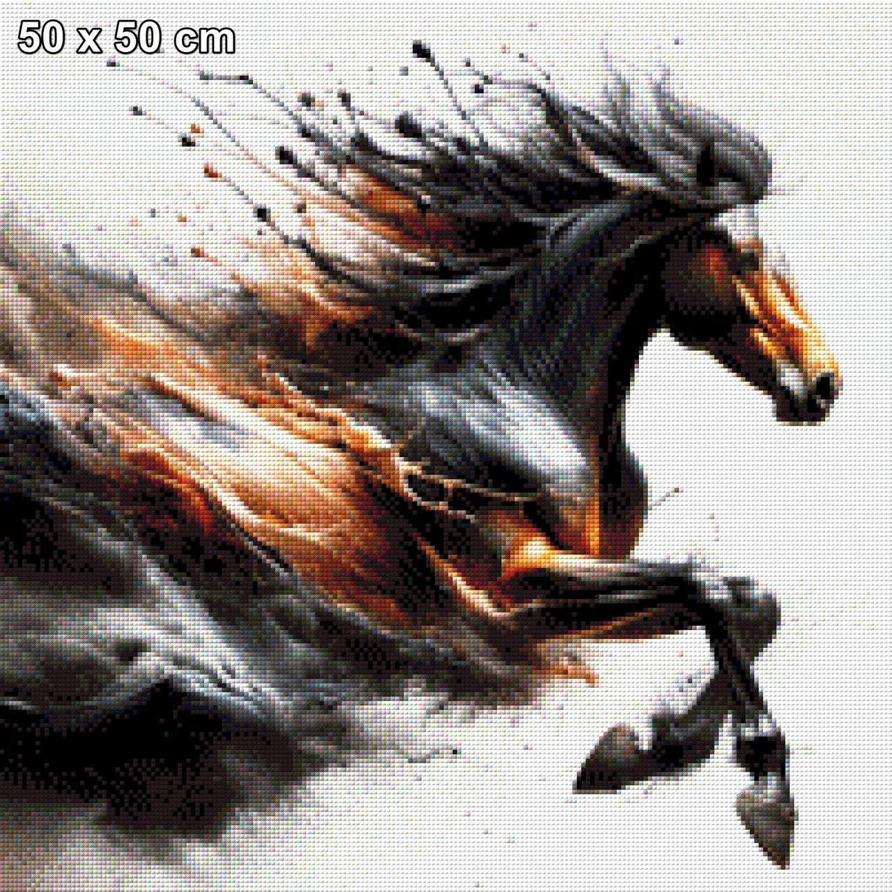 Pferd Schwarz/Braun - Diamond Painting