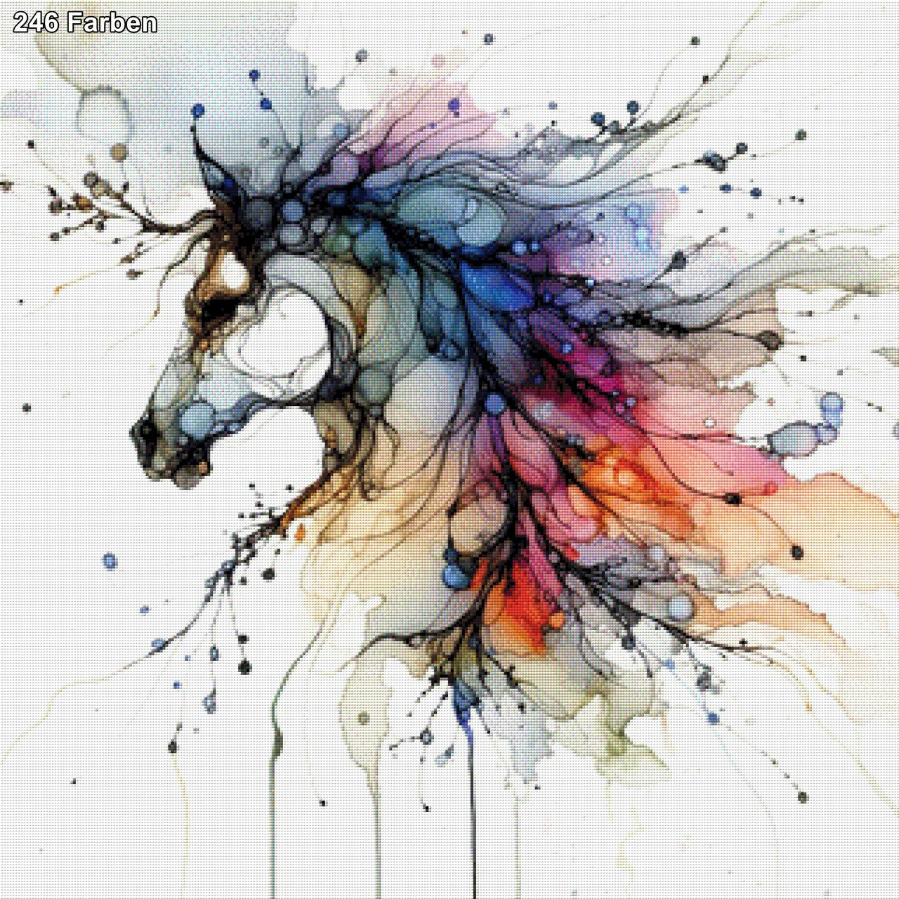 Pferd Aquarell - Diamond Painting